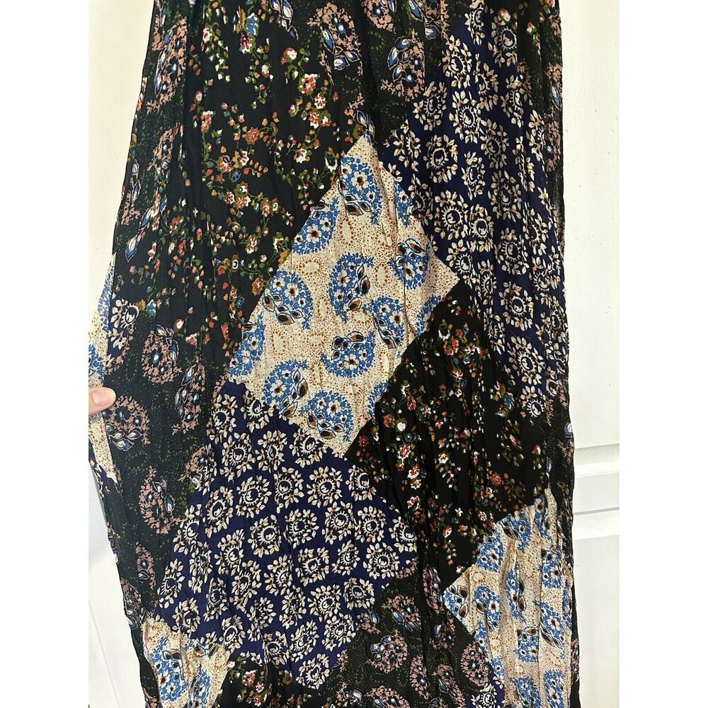 Maeve Anthropologie Dress Women’s Medium Halter Paisley Patchwork Katrina Maxi - Picture 3 of 9